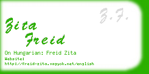 zita freid business card